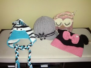 Zebra, adult newsboy hat with bling, owl, Minnie Mouse - all by Hooked On You Hats By Diana Evangelista