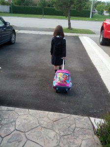 On the way to school